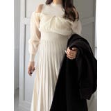 異素材ドッキングプリーツフレアニットワピース | MERCURYDUO | 詳細画像6 