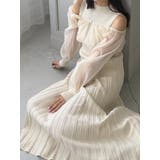 異素材ドッキングプリーツフレアニットワピース | MERCURYDUO | 詳細画像8 