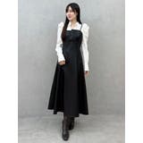 アシメビスチェドッキングパワショルシャツワンピース | MERCURYDUO | 詳細画像10