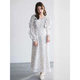 アイボリー | ダブルラッフルバイカラーパイピングワンピース | MERCURYDUO