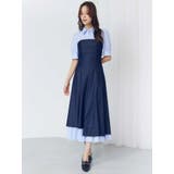 アイスブルー | シャツドッキングベアワンピース | MERCURYDUO