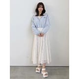 レースパイピングロングワンピース | MERCURYDUO | 詳細画像24 