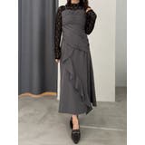 ギャザードレープドッキングワンピース | MERCURYDUO | 詳細画像1