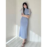 異素材スリーブリブマーメイドワンピース | MERCURYDUO | 詳細画像15 