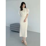 異素材スリーブリブマーメイドワンピース | MERCURYDUO | 詳細画像4 