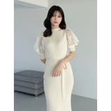 異素材スリーブリブマーメイドワンピース | MERCURYDUO | 詳細画像6 