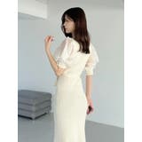 異素材スリーブリブマーメイドワンピース | MERCURYDUO | 詳細画像7 