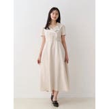 バイカラーハーフスリーブトレンチフレアワンピース | MERCURYDUO | 詳細画像10 