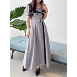 バイカラーハーフスリーブトレンチフレアワンピース | MERCURYDUO | 詳細画像19 