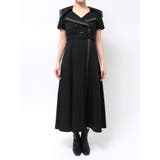 バイカラーハーフスリーブトレンチフレアワンピース | MERCURYDUO | 詳細画像25 