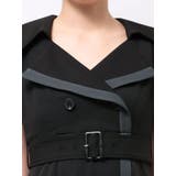 バイカラーハーフスリーブトレンチフレアワンピース | MERCURYDUO | 詳細画像28 