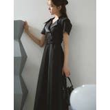 バイカラーハーフスリーブトレンチフレアワンピース | MERCURYDUO | 詳細画像6 