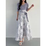 ブーケ花柄ニットドッキングワンピース | MERCURYDUO | 詳細画像11 