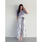 ブーケ花柄ニットドッキングワンピース | MERCURYDUO | 詳細画像13 