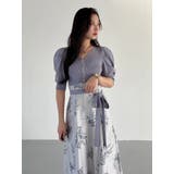 ブーケ花柄ニットドッキングワンピース | MERCURYDUO | 詳細画像15 