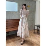 ブーケ花柄ニットドッキングワンピース | MERCURYDUO | 詳細画像18 