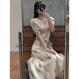 ブーケ花柄ニットドッキングワンピース | MERCURYDUO | 詳細画像22 