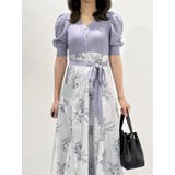 ブーケ花柄ニットドッキングワンピース | MERCURYDUO | 詳細画像25 