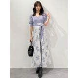 ブーケ花柄ニットドッキングワンピース | MERCURYDUO | 詳細画像26 