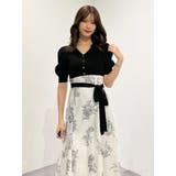 ブーケ花柄ニットドッキングワンピース | MERCURYDUO | 詳細画像29 