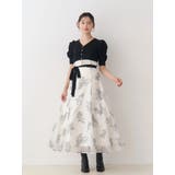 ブーケ花柄ニットドッキングワンピース | MERCURYDUO | 詳細画像3 