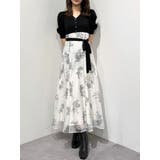 ブーケ花柄ニットドッキングワンピース | MERCURYDUO | 詳細画像30 