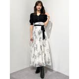 ブーケ花柄ニットドッキングワンピース | MERCURYDUO | 詳細画像31 