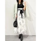 ブーケ花柄ニットドッキングワンピース | MERCURYDUO | 詳細画像33 