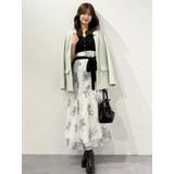 ブーケ花柄ニットドッキングワンピース | MERCURYDUO | 詳細画像34 