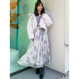 ブーケ花柄ニットドッキングワンピース | MERCURYDUO | 詳細画像37 