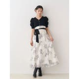 ブーケ花柄ニットドッキングワンピース | MERCURYDUO | 詳細画像4 