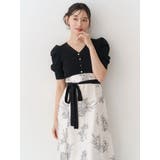 ブーケ花柄ニットドッキングワンピース | MERCURYDUO | 詳細画像5 