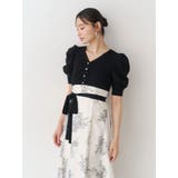 ブーケ花柄ニットドッキングワンピース | MERCURYDUO | 詳細画像6 