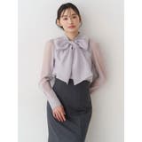 オーガンジービッグボウタイブラウス | MERCURYDUO | 詳細画像12 