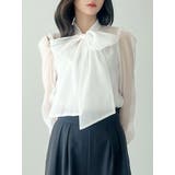 オーガンジービッグボウタイブラウス | MERCURYDUO | 詳細画像15 