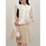 オーガンジービッグボウタイブラウス | MERCURYDUO | 詳細画像2 