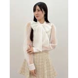 オーガンジービッグボウタイブラウス | MERCURYDUO | 詳細画像25 