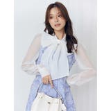 オーガンジービッグボウタイブラウス | MERCURYDUO | 詳細画像8 