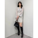 ダブルラッフルバイカラーパイピングブラウス | MERCURYDUO | 詳細画像26 