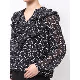 ダブルラッフルバイカラーパイピングブラウス | MERCURYDUO | 詳細画像32 