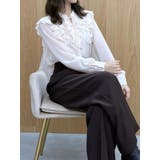 シフォンロングスリーブラッフルブラウス | MERCURYDUO | 詳細画像19 