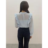 シフォンロングスリーブラッフルブラウス | MERCURYDUO | 詳細画像35 