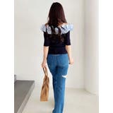 レーストリミングカットアウトデニムパンツ | MERCURYDUO | 詳細画像10 