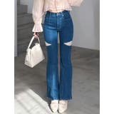 レーストリミングカットアウトデニムパンツ | MERCURYDUO | 詳細画像27 