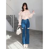 レーストリミングカットアウトデニムパンツ | MERCURYDUO | 詳細画像30 