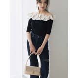 インディゴ | レーストリミングカットアウトデニムパンツ | MERCURYDUO