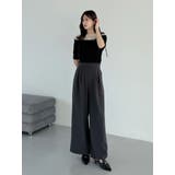 レースレイヤードタックパンツ | MERCURYDUO | 詳細画像6 