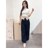 【EMILY IN PARISコラボ】2WAYハイウエストワイドデニムパンツ | MERCURYDUO | 詳細画像25 