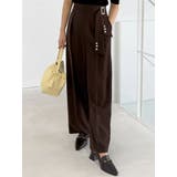 ブラウン | 【セットアップ着用可】サイドベルトストレートパンツ | MERCURYDUO