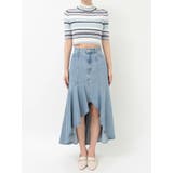 デニムイレギュラーヘムフレアスカート | MERCURYDUO | 詳細画像14